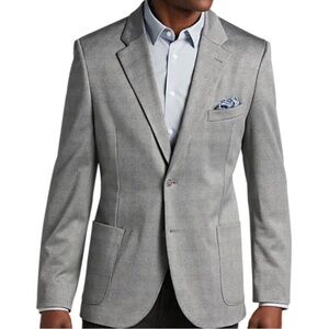 REACTION KENNETH‎ COLE BLAZER JACKET TECHNI-COLE DOUBLE BUTTON LINED GRAY 49L